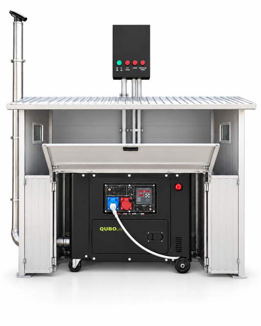 KIT VILLAecopower 10 kVA dettaglio gruppo elettrogeno in cabina