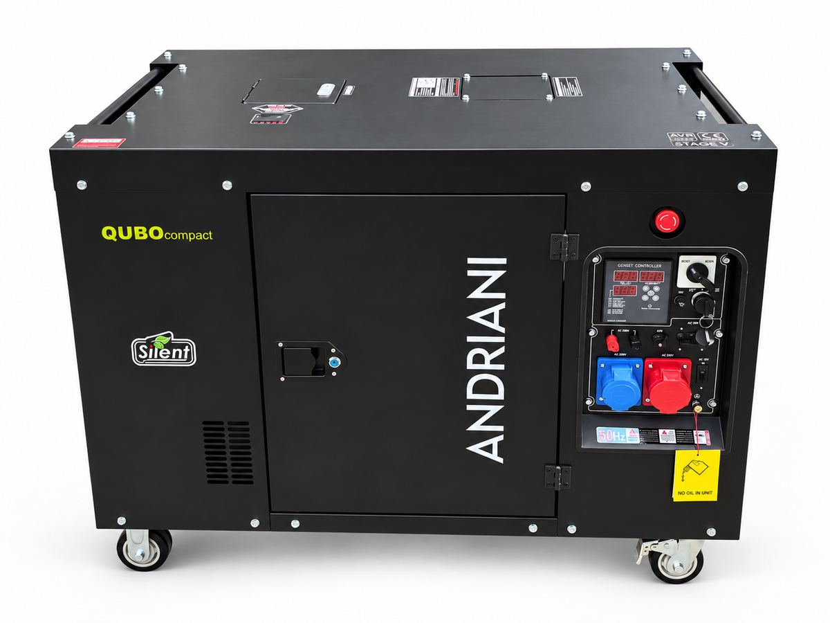 QUBOcompact 20 kVA diesel raffreddato ad aria – vista laterale