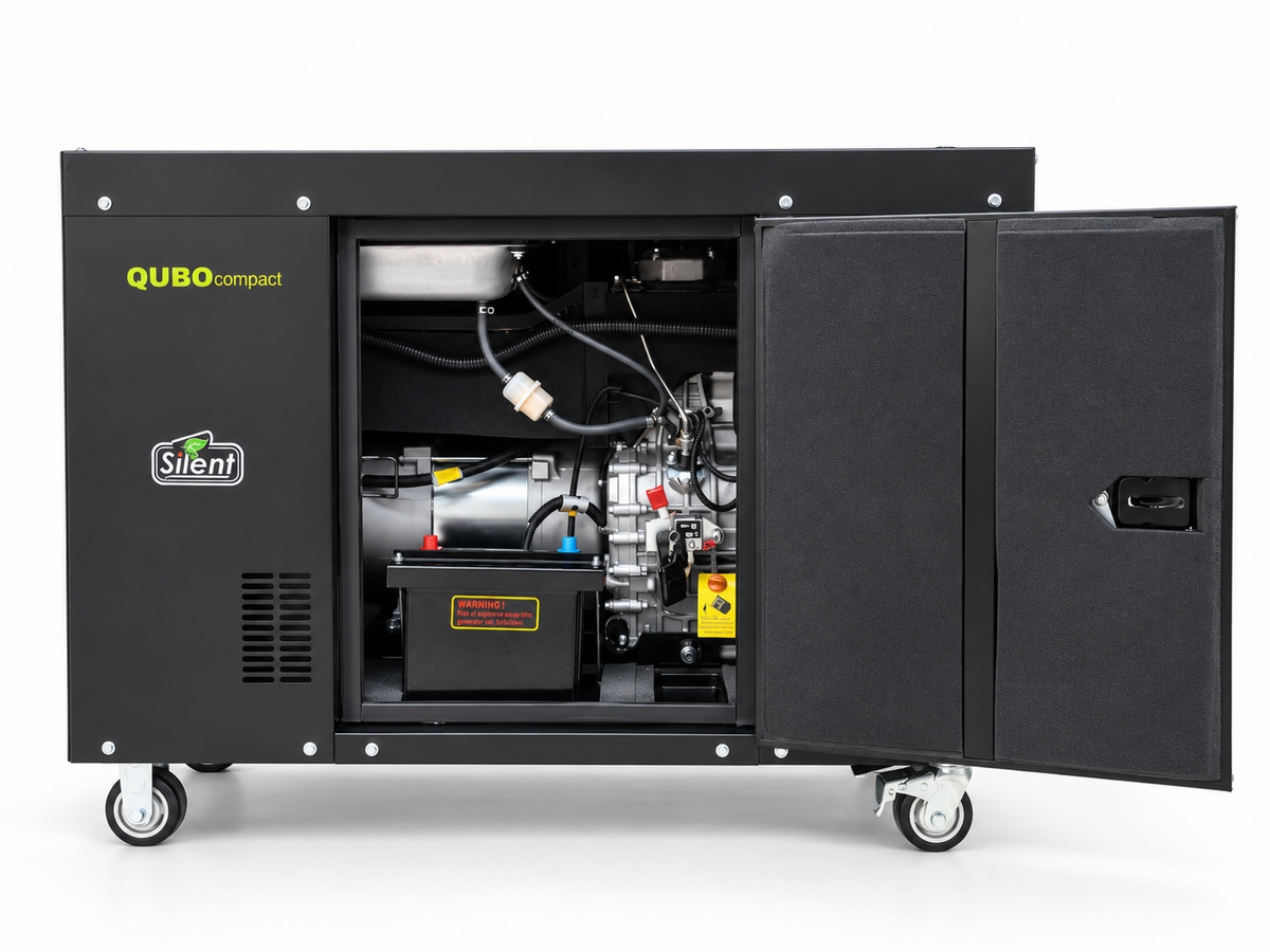 QUBOcompact 20 kVA Andriani – dettaglio gruppo elettrogeno diesel