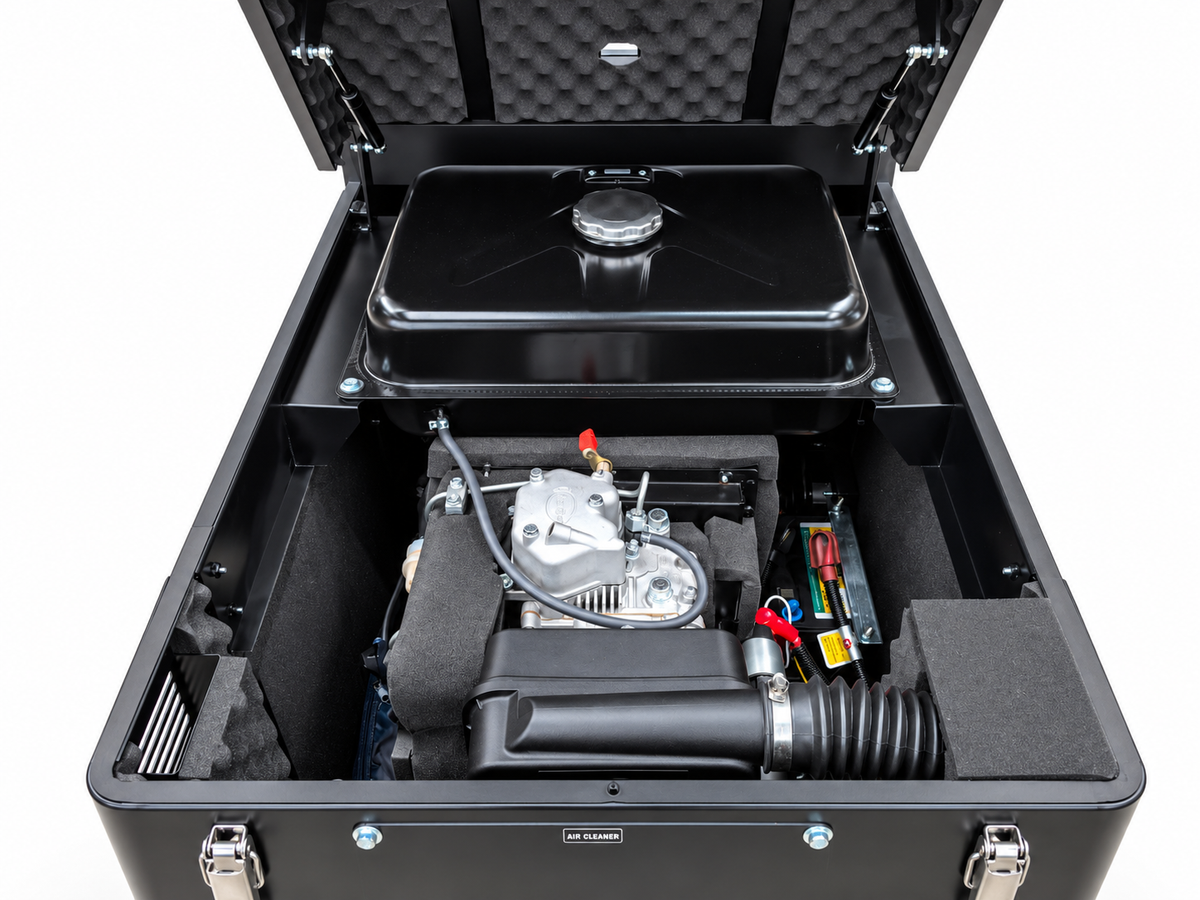 QUBOsmart 16 kVA vista laterale generatore diesel silenziato